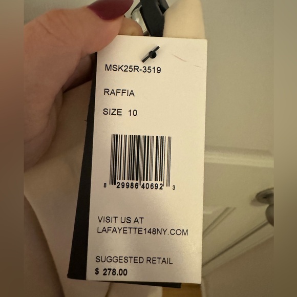 NWT Cream Lafayette 148 New York Midi Skirt Size 10 - Picture 9 of 16